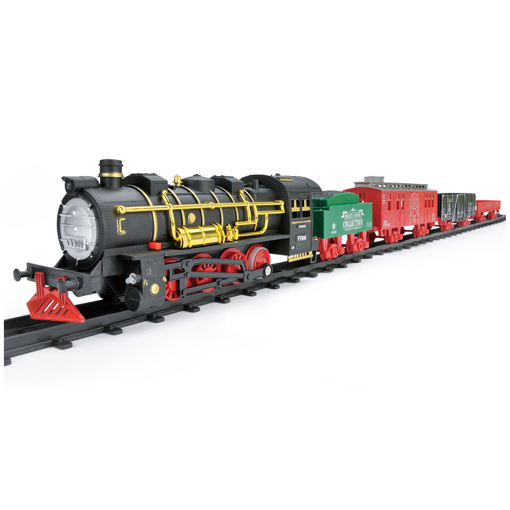 Jumbo Rocky Mountain Classic Train Set Toy Smoke Lights Sound Battery